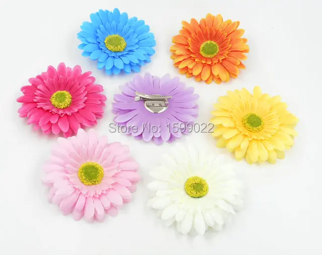 Тканевые заколки для волос 35 шт./лот летние женские аксессуары гербер имитация