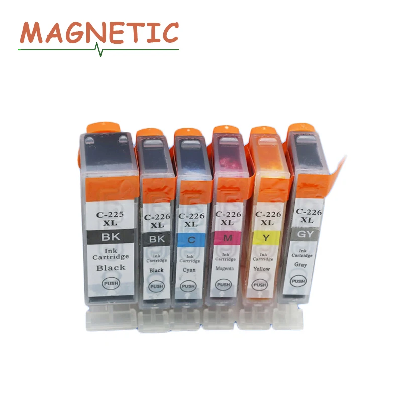 6x чернильный картридж PGI225 PGI-225 для Canon PIXMA MG6120 MG6220 MG8220 MG8120 MG8120B принтер Полный