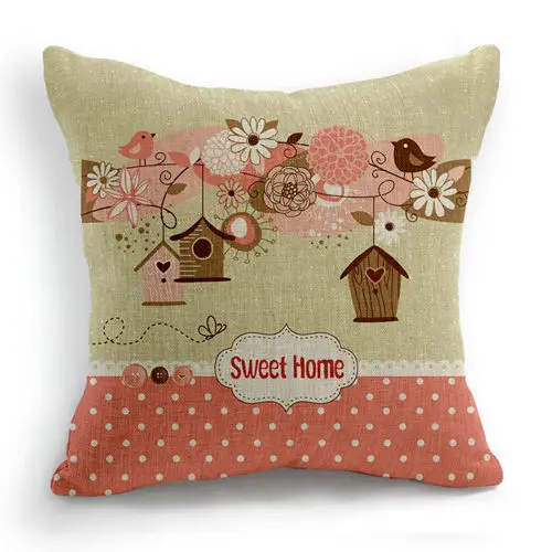 Лес Sweet Home Подушка случаи Цветочная фея наволочки без заполнения 45x45 см площадь