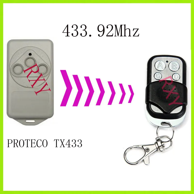 

PROTECO TX433 Remote Control 433.92mhz Gate Garage Door 433MHz