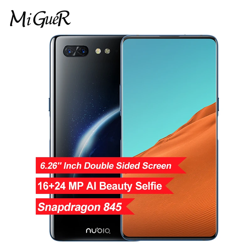 Глобальная версия zte Nubia x 4G LTE смартфон 6 26 &quot+ 5 1&quot двойной экран Android 8 1 Snapdragon 845 Гб