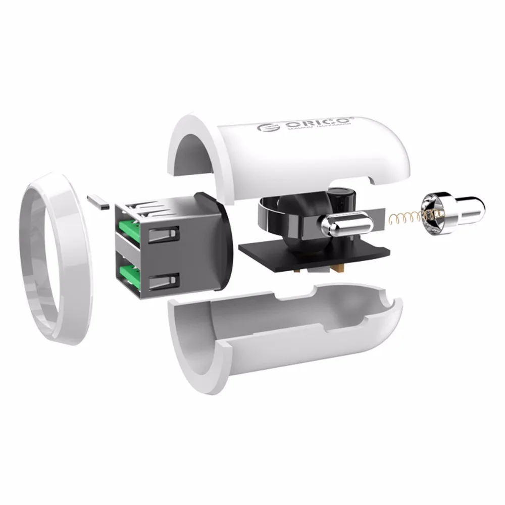 ORICO Dual USB Car Charger 17W Output Intelligent Charging Mobile Phone 2.4A Smart Travel Adapter Cigar Lighter Charger|lighter charger|charge