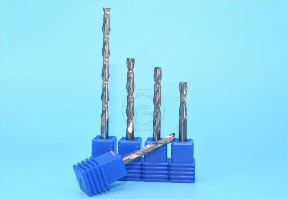 1PCS-CNC Вольфрамовая твердосплавная фреза по дереву инструмент, станок для фрезерования древесины, деревообработка вставить фрезы, 2 флейты концевая фреза, МДФ, ПВХ, акрил