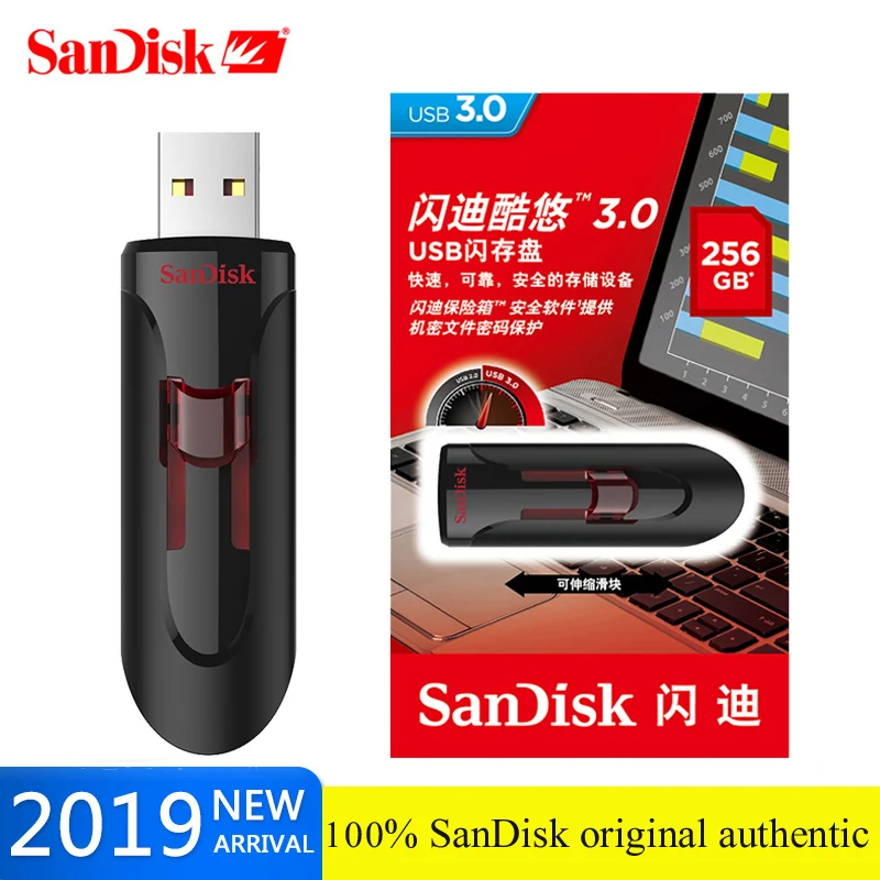 SanDisk CZ600 флеш-накопитель usb 3 0 256 ГБ 128 высокоскоростной 64 32 16 брелок | Компьютеры и