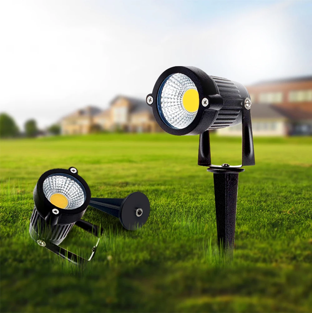 

AC110V 220V DC12V LED Garden Lamp Waterproof IP65 Path Light Outdoor Lawn Lighting DC 12V COB 3W 5W 7W 9W 3X3W Garden Decorative