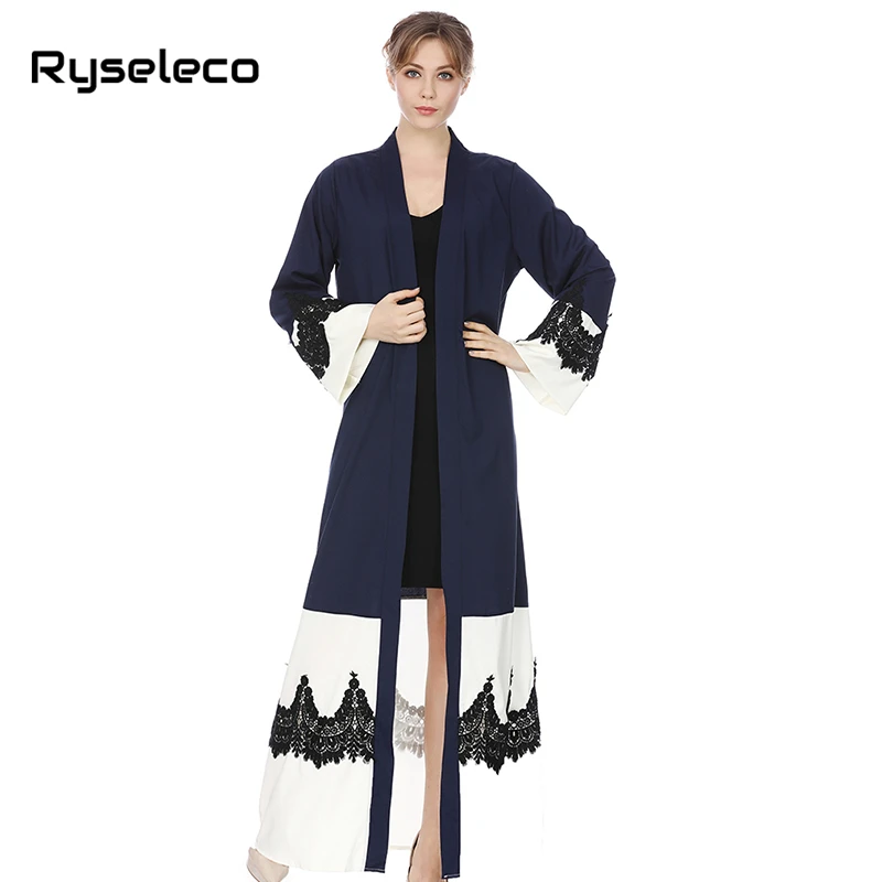 Ryseleco/Новинка кружевное лоскутное длинное женское Платье макси с запахом со