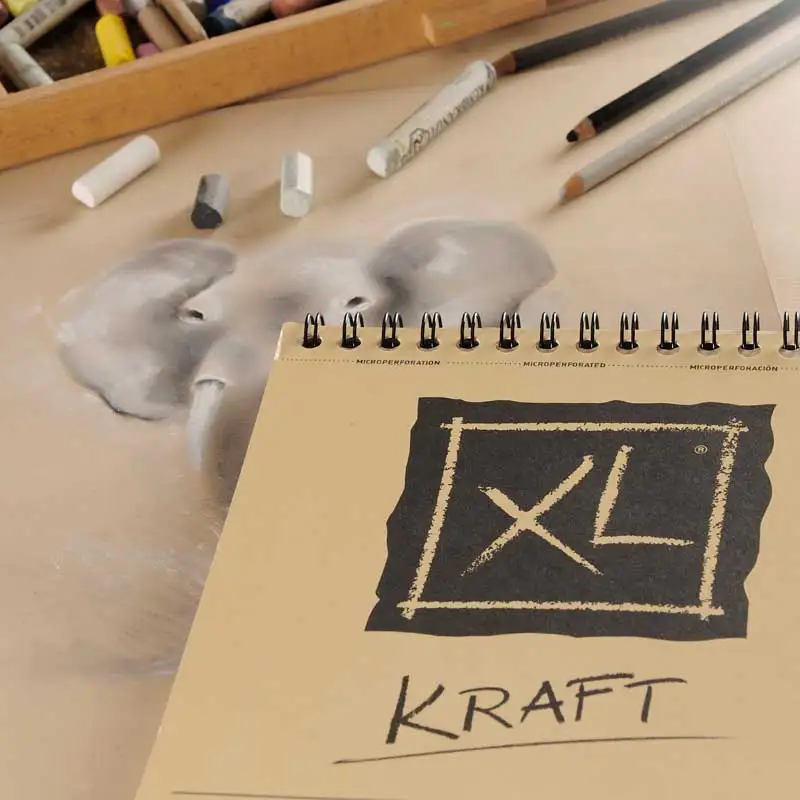 A4 Canson XL Sketch Pad крафт гофрированные светло коричневый 90g/m2 60 листов спираль на