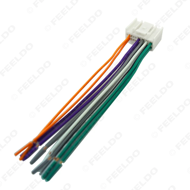 FEELDO 1 комплект автомобильный аудио CD стерео адаптер жгута проводов с USB/AUX (3 5 мм)