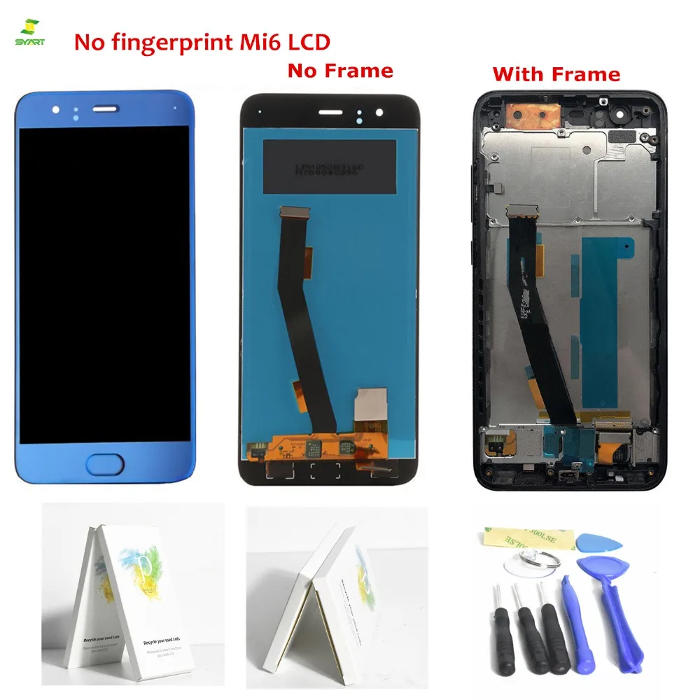 Mi 6 lcd Complete для Xiaomi mi дисплей + кодирующий преобразователь сенсорного экрана в