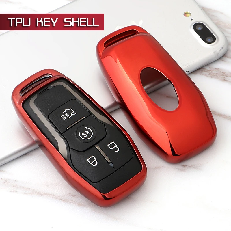 Фусу Мягкие TPU ключа автомобиля чехол сумка Shell держатель кожи для Линкольн MKX MKZ