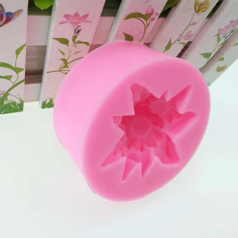 Силиконовая форма для мыла в виде цветка силиконовая мастики Seifenform 3d Jabon