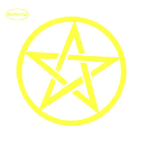 HotMeiNi Pentagram Star Symbolic Fashion Vinyl Decal For Window Bumper Motorcycle Car Sticker Waterproof Black/Silver 11*11cm | Автомобили