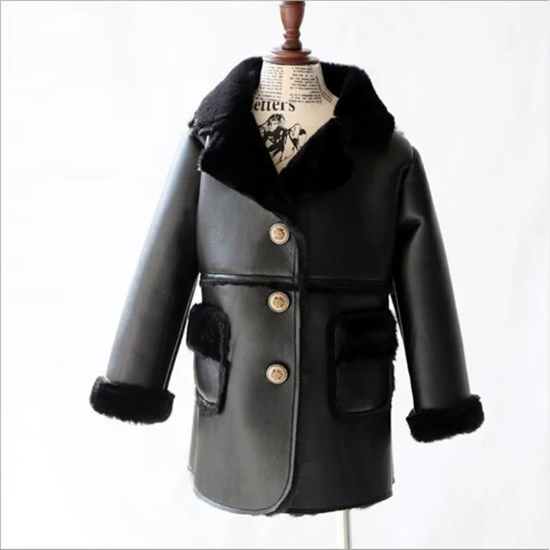 Clobee/2018 г. зимнее плотное теплое пальто из искусственной кожи с искусственным