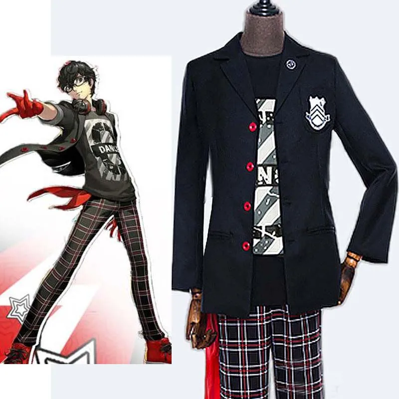 Аниме Persona5 Akira Kurusu Джокер Косплей Костюм P5 сделанный на заказ|Костюмы аниме| |