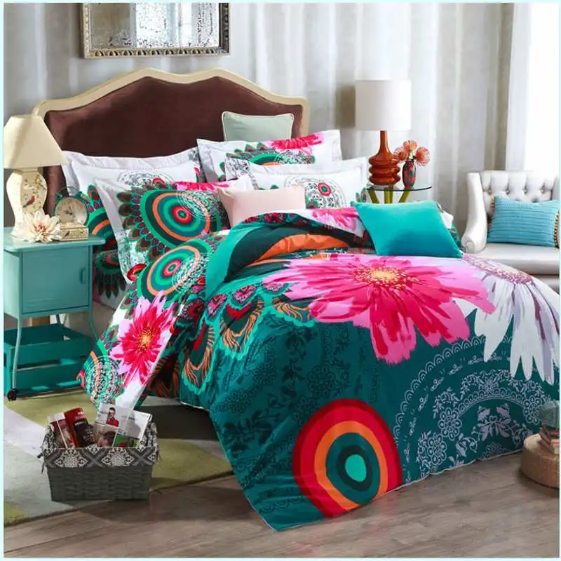 Роскошные boho постельного белья Королева king size постельное белье в богемном стиле