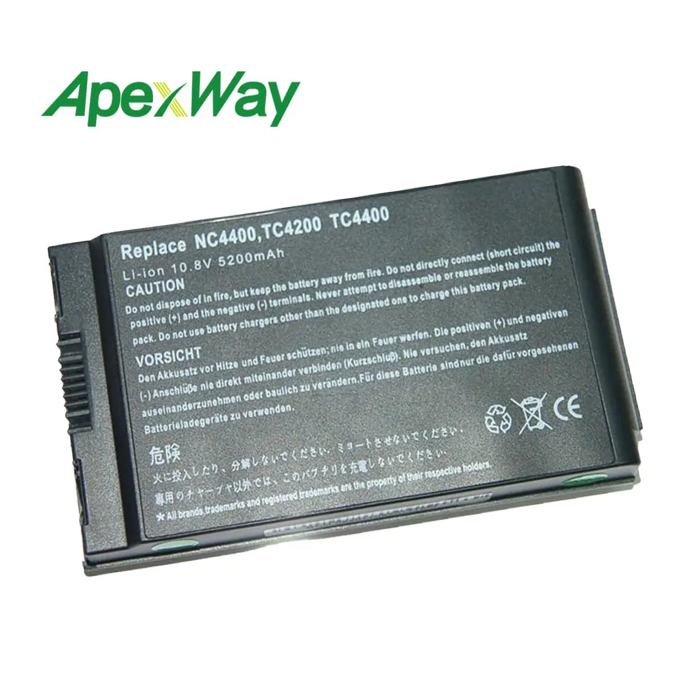 ApexWay 4400 мАч 6 ячеек ноутбук Батарея для hp COMPAQ Бизнес Тетрадь 4200 NC4200 серии NC4400 TC4200