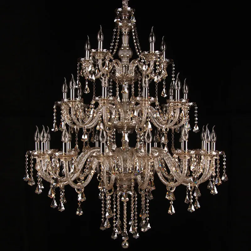 Длинная светодиодная церковная люстра светильник для отеля хрустальная лобби