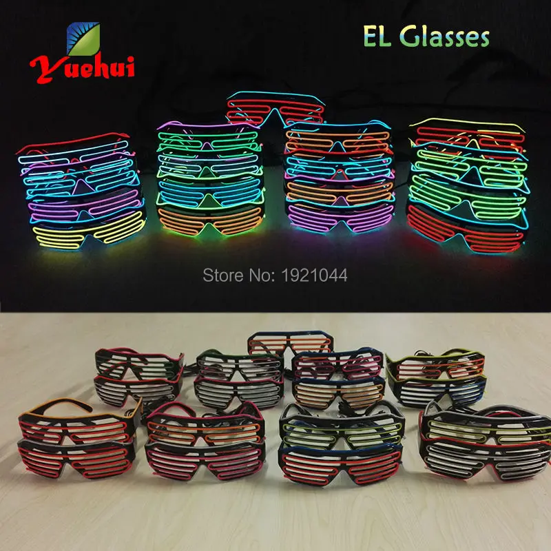 Многоцветный EL провода 100 шт. светодиодные неоновые светильники мигает затвора
