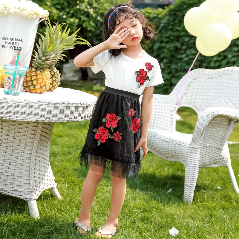 Платье в рубашечном стиле трикотажное платье с короткими рукавами из тюля для