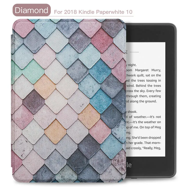Diamond WALNEW из искусственной кожи чехол для Amazon Kindle Paperwhite(10 поколение) 6 дюймов крышка электронной книги Smart Auto Sleep/Wake - Цвет: Diamond