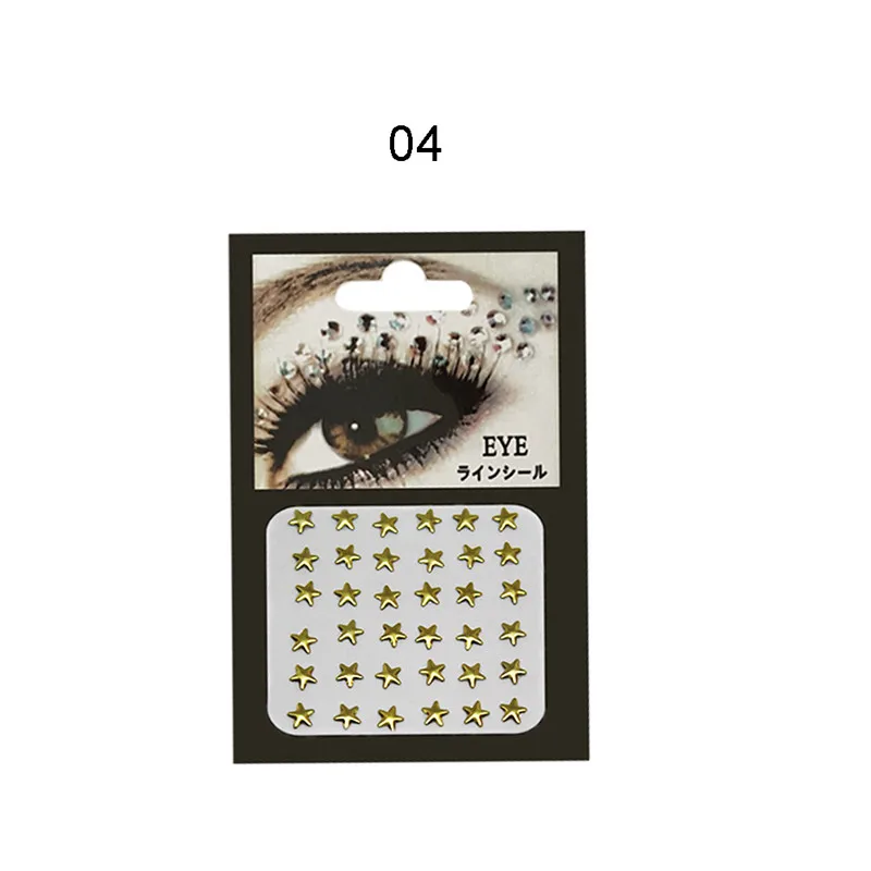 DIY Adhesive Face jewels Gems Temporary Tattoo Eyes Jewels Festival Party Body Gems Rhinestone Flash Tattoos Stickers Body