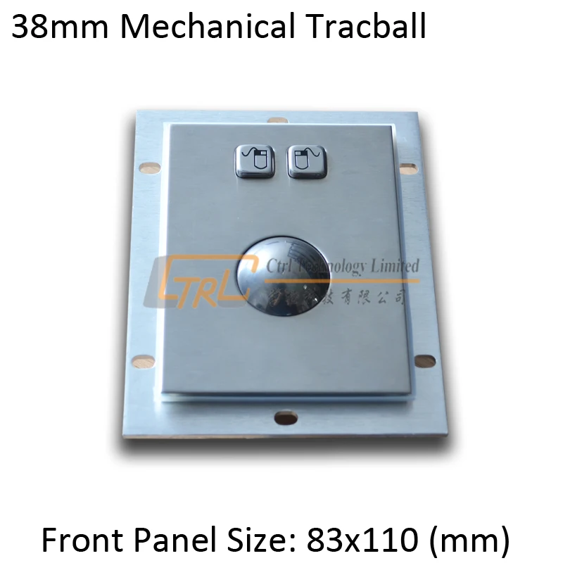 Панельное крепление 38 мм из нержавеющей стали механический трекбол USB или PS2