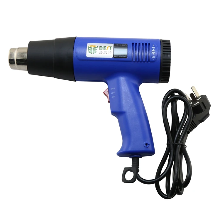 

BEST-8016 Handheld Adjustable Constant Temperature Digital Display Heat Gun High-Power Lead-Free Blown Film Bake Gun