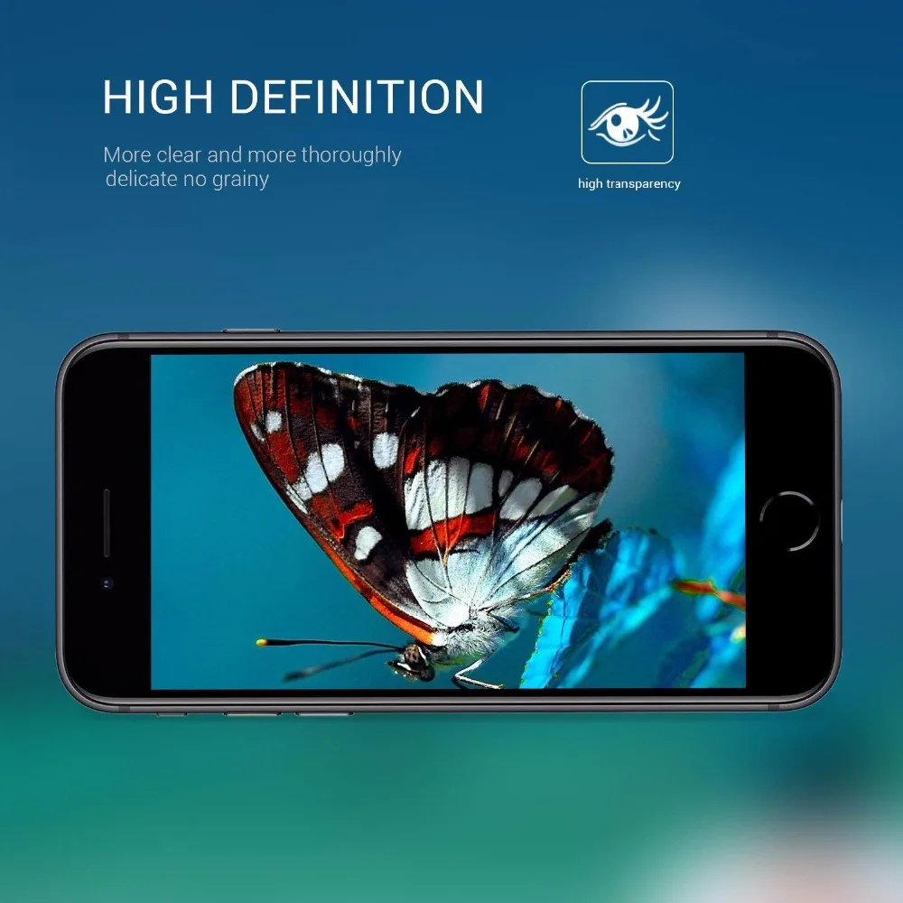Полное покрытие закаленное Стекло для iphone 6 6 S 7 8 9 X XS plus подходящий экран защитный закаленное frame на краю черный белый