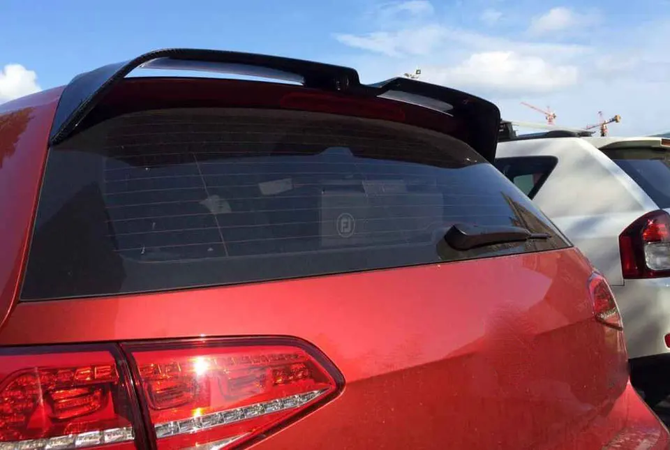 Задний спойлер на крышу для Volkswagen VW Golf 7 VII MK7 GTI/R- FRP черный Задний козырек окна