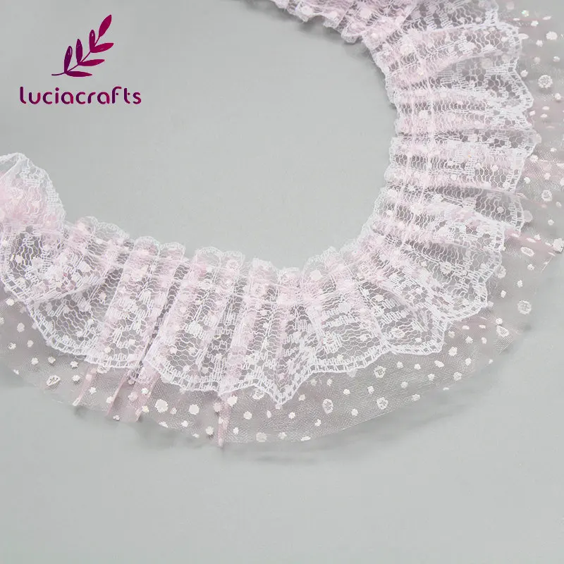 Lucia crafts 1y/лот 6 см кружевная лента для шитья вышитая одежда Свадебная вечеринка DIY