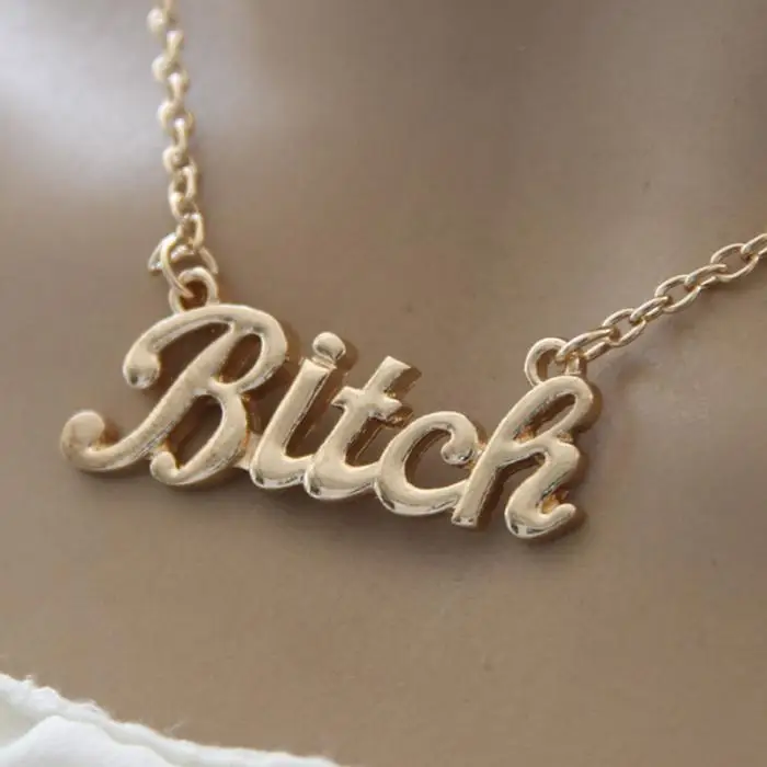 Модное женское ожерелье с подвеской в виде букв s Bitch, хорошее ювелирное изделие, подарок C654