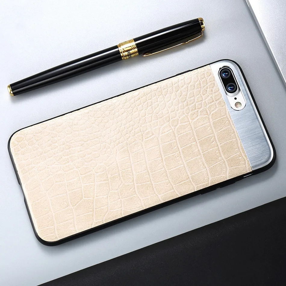 NORTHFIRE Роскошный чехол для iPhone 6 6S 7 8 X XS Max XR металлический крокодиловый кожаный