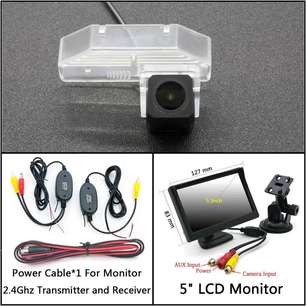 C Wireless 5inch LCD Full HD резервная камера заднего вида для Mazda 6 M6 GH Ruiyi RX-8 Автостоянка ЖК-зеркало монитор - Название цвета: C Wireless 5inch LCD