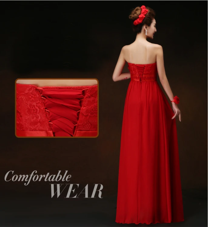 Длинное сдержанное красное Формальное шифоновое Вечерние жевное платье с баской