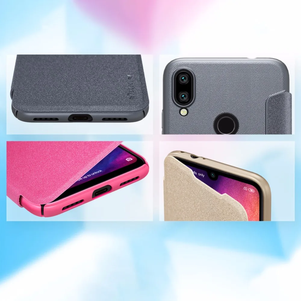 NILLKIN filp чехол для Redmi Note 7 блестящий супер тонкий pu кожаный Xiaomi с розничной