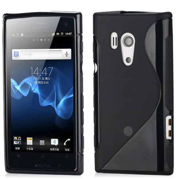 Free Shipping TPU Soft S Line Mobile Phone Cases For Sony Xperia acro lt26w Silicone Protective cases |