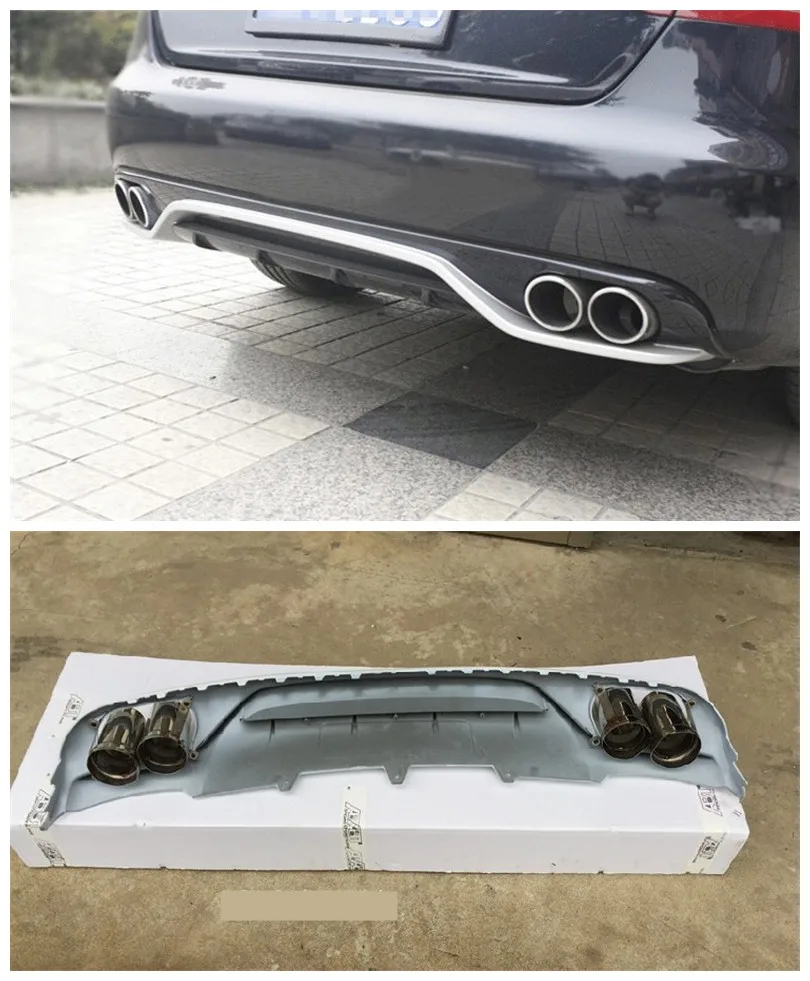 Для Audi A4 B8 2009 2010 2011 2012 задний спойлер высокого качества PP бампер диффузор авто аксессуары