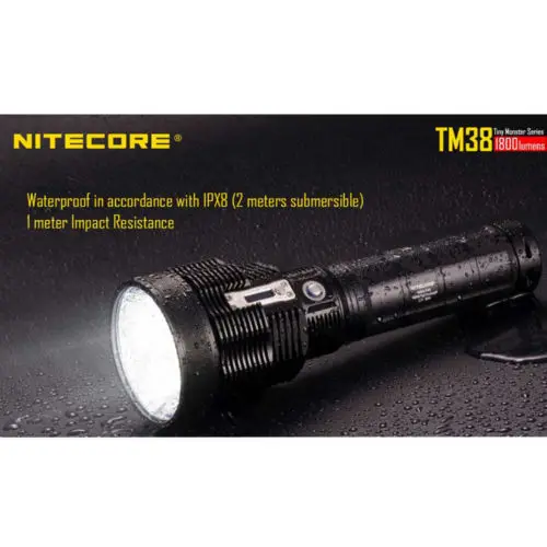 NITECORE TM38 Серия Monster LCD перезаряжаемый фонарик 1800 люмен CREE XHP35 HI D4 LED 1400 м Дальний свет