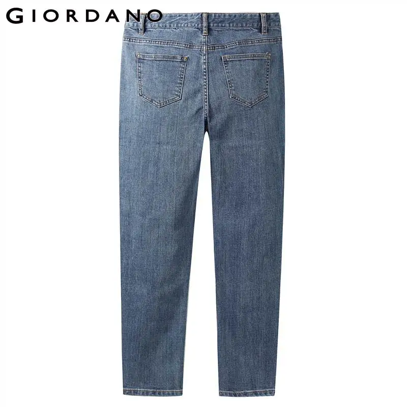 Giordano .женские укорочённые джинсы с пятью классическими карманами данный вариант
