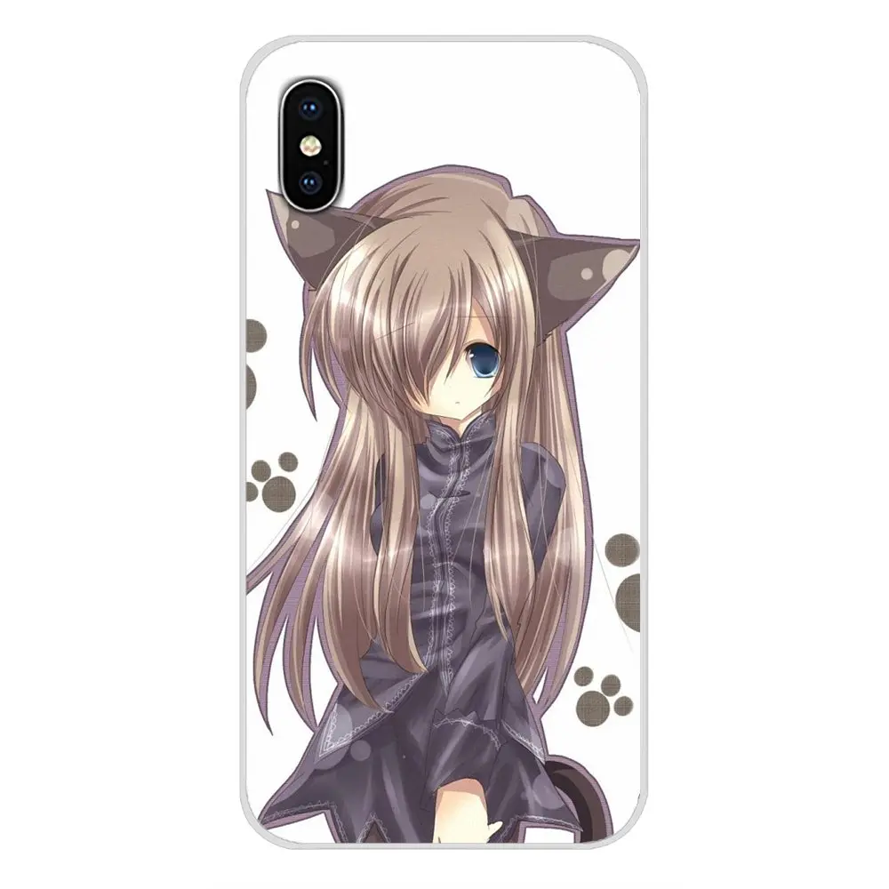 Аксессуары чехлы для телефонов Samsung Galaxy A5 A6S A7 A8 A9S Star J4 J6 J7 J8 Prime Plus 2018 аниме Neko Cat Girl