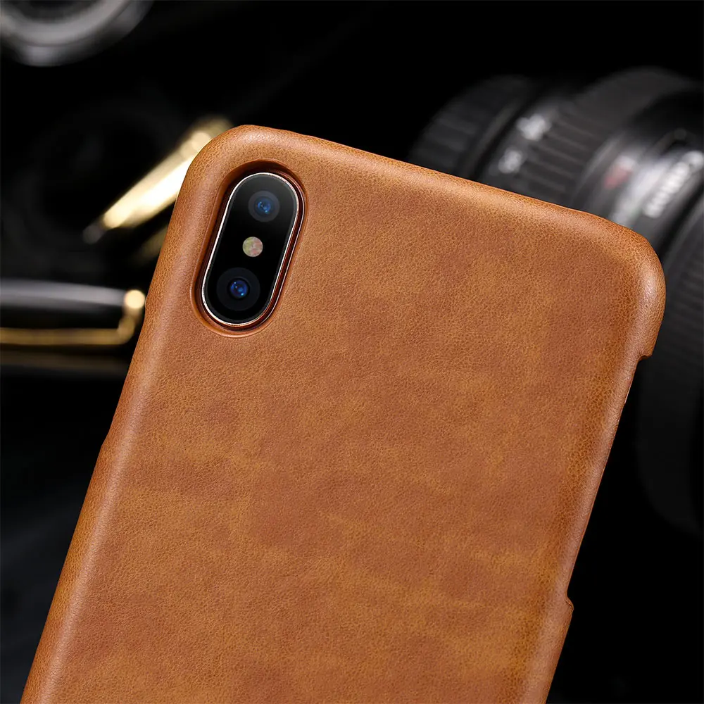 Кожаный чехол KISSCASE для iPhone X XS XR MAX 7 8 Plus ударопрочный Тонкий 6 6S чехлы задней панели