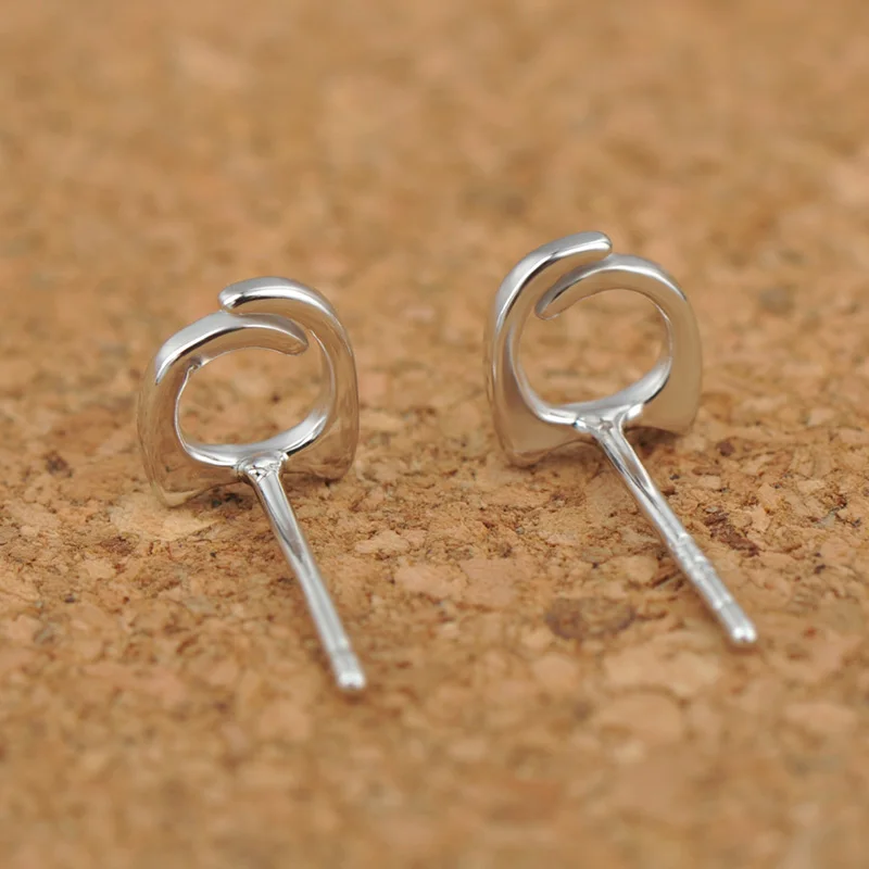 Женские серьги гвоздики S925 Cat серебряные в форме сердца с коробкой Прямая