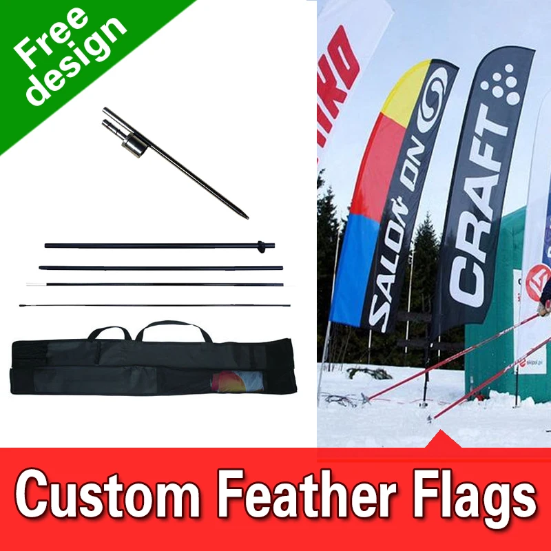 

Free Design Free Shipping Double Sided In-ground Spike Feather Banners Flag Signs Advertising Feather Flag Beach Flag