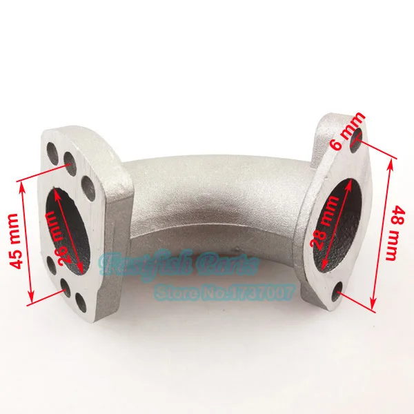 Впускной адаптер VM24 Carb Комплект прокладок с резиновой трубкой и фланцем для