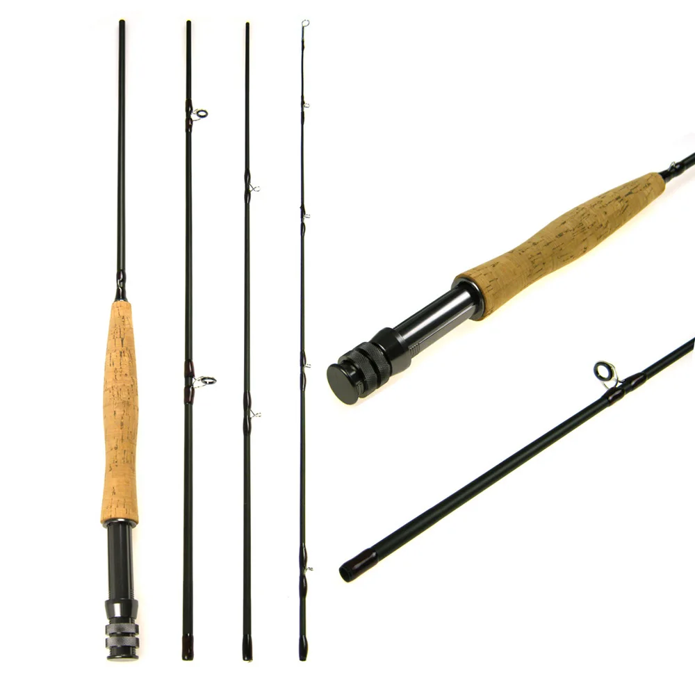 2.1M Fly Fishing Rod 4 Section #5~#6 Line Lightweight Portable Graphite Carbon Fiber Pole With Bag Case | Спорт и развлечения