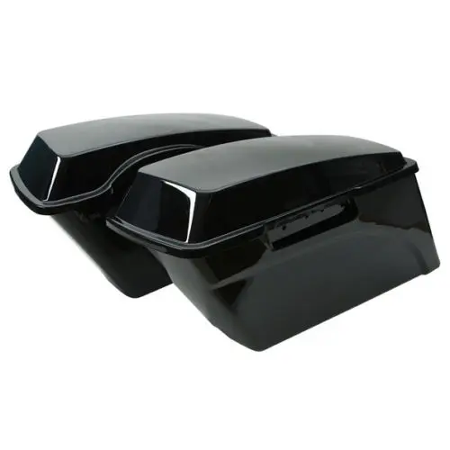 Левый Правый яркий черный ABS жесткие седельные сумки для Harley Touring моделей FLT FLH Softail