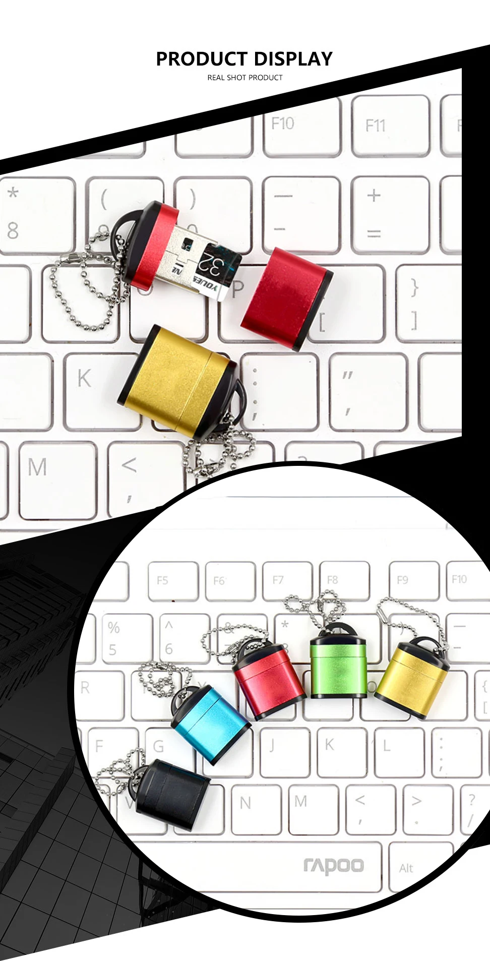 Маленький мини USB кард-ридер для micro sd TF карт, цветной кард-ридер для карт памяти, высокоскоростное считывание карт,, micro sd usb 2,0