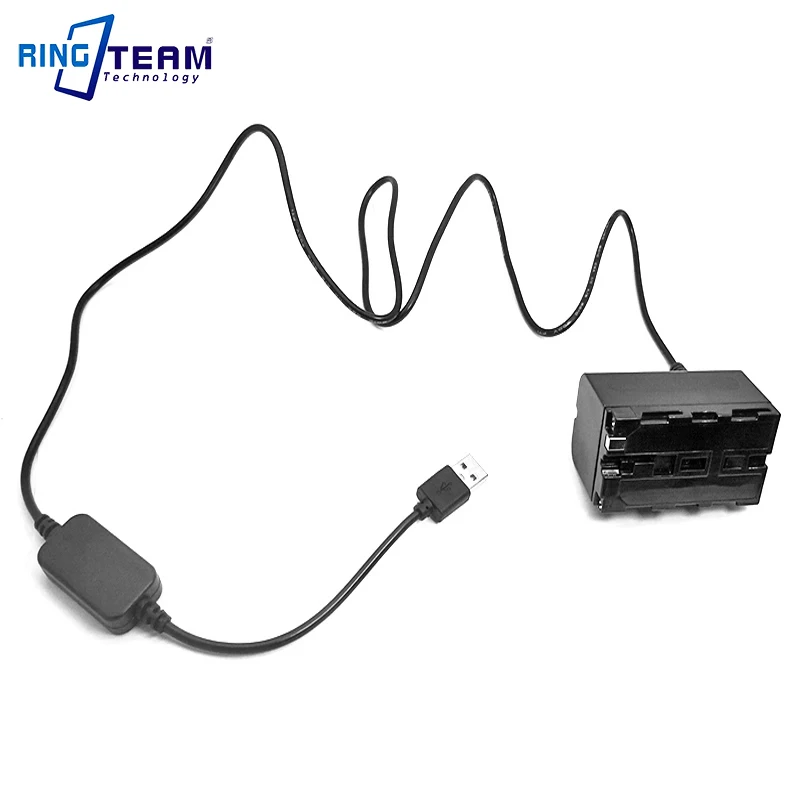 USB-кабель питания постоянного тока 5 В + NP-F750 NP-F550 NP-F970 аккумулятор для камеры Nanguan