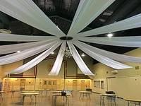 12 Pieces 0.7x12 meter White Luxury Wedding Roof Drape Fabric Canopy Drapery For Wedding Fabric Event Party Decoration