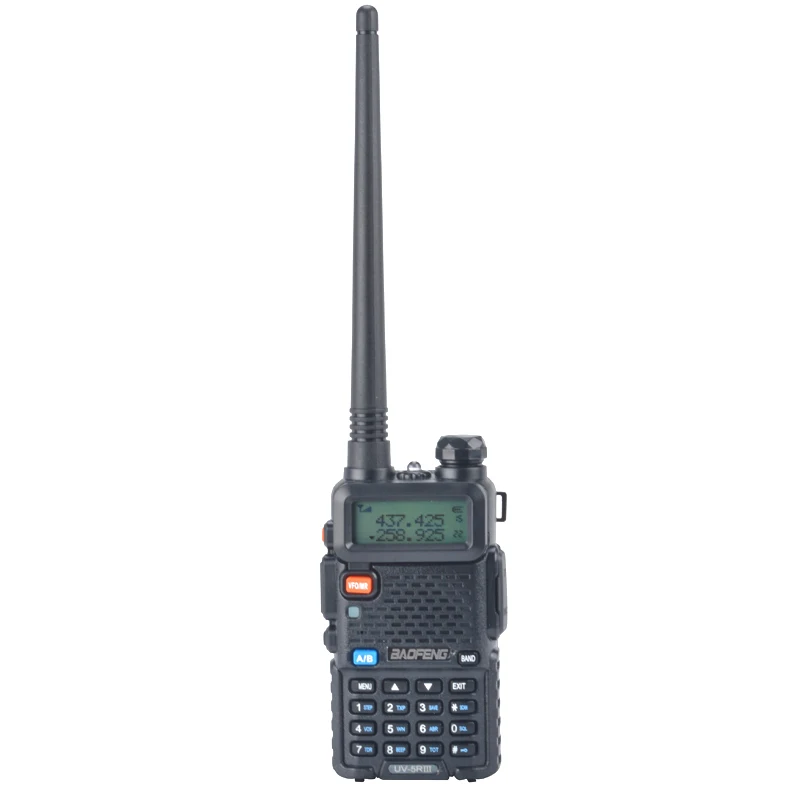 Black Baofeng Tri-band 136-173,975 МГц/200-259,975 МГц/400-519,975 МГц Baofeng Walkie talkie UV-5RIII двухстороннее fm-радио с громкой связью - Цвет: Black